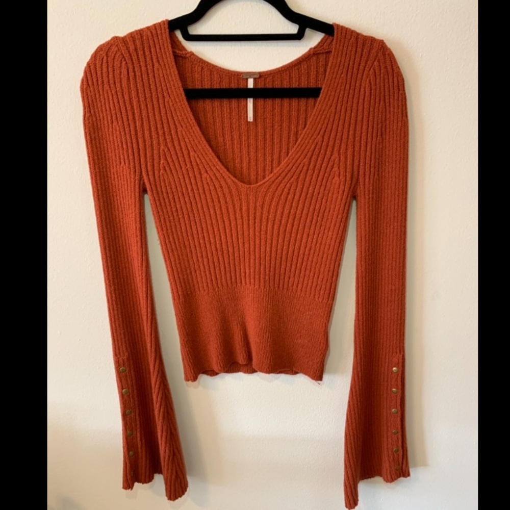 Free People Bell Sleeve Sweater